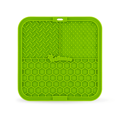 PetAmaze textured green silicone lick mat