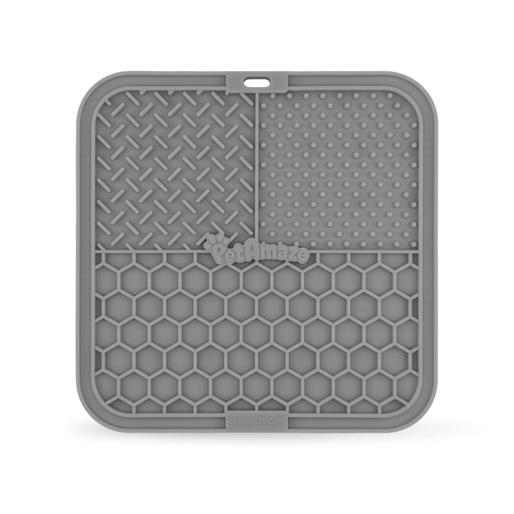 2-Pack Lick Mat Set for Dogs & Cats (Light Grey & Green)
