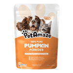 PetAmaze 100% pure pumpkin powder for dogs and cats, 250g pouch, natural fibre for digestion and stool consistency