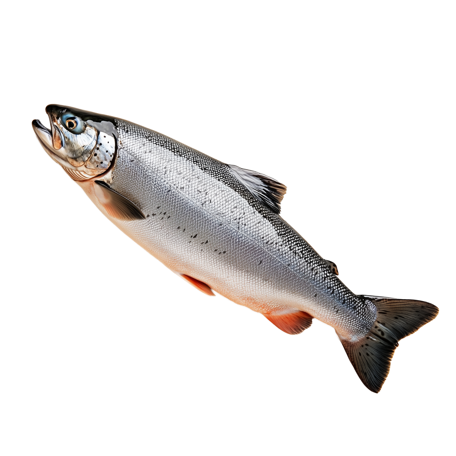 Salmon fish on a clear background